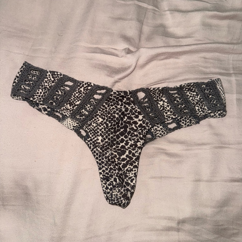 Acacia Swimwear Black and Gray Bikini Bottom